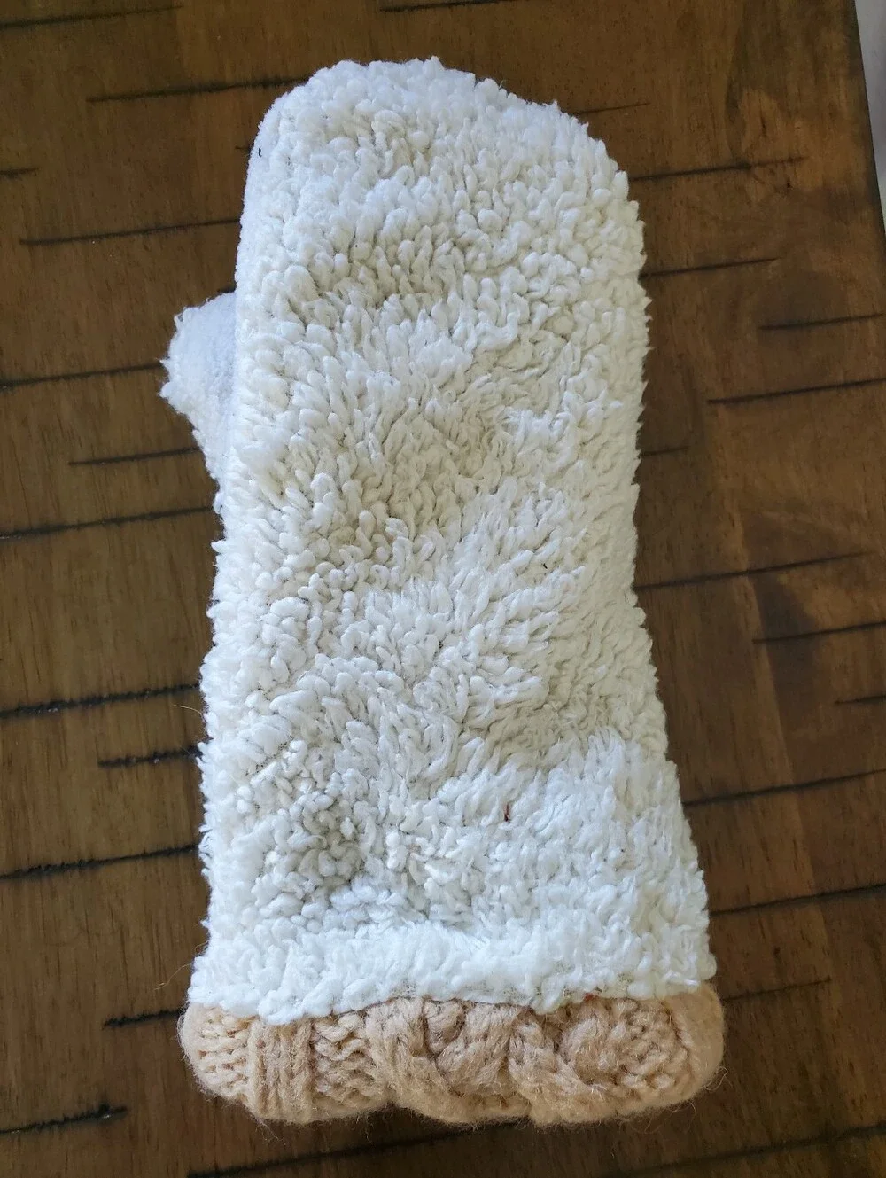 Cozy Cable Knit Wool Mittens Upcycled Eco-Friendly Winter Sweater Mittens Gift